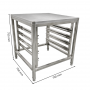 Support four 4 plaques GN1/1 et GN2/1 plateau 700 x 700 mm