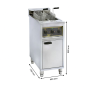 Friteuse électrique sur coffre 20L grand débit double - Roller Grill