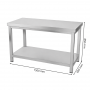 Table inox professionnelle Centrale - 1500 x 600 x 850 mm