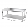 Table inox professionnelle 2000 x 600 x 850 mm