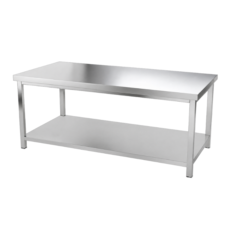 Table inox professionnelle 2000 x 600 x 850 mm