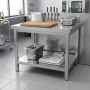 Table inox professionnelle 1000 x 600 x 850 mm