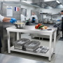 Table inox professionnelle 1400 x 600 x 850 mm
