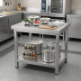Table inox professionnelle Centrale - 600 x 600 x 850 mm