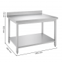 Table inox Adossée - 1400 x 600 mm