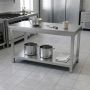 Table inox professionnelle 1200 x 600 x 850 mm