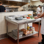 Table inox Adossée - 1400 x 600 mm