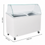 Vitrine à glace - 7 bacs de 5 litres