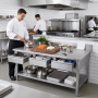 Table inox 1600 x 700 adossé avec 3 tiroirs