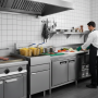 Friteuse gaz professionnelle sur pieds sans couvercle - 25 Litres