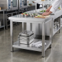 Table inox centrale - 700 x 600 mm