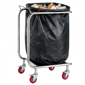 Porte sac poubelle mobile