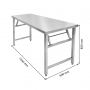 Table inox pliante - 1200 x 600 mm