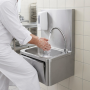 Lave-mains à commande fémorale avec distributeur à savon - eau froide