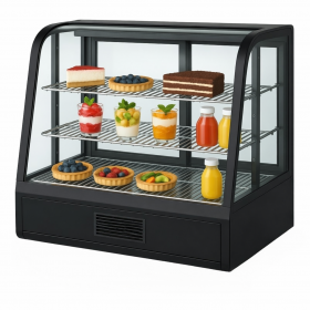 Vitrine de comptoir réfrigérée à poser 100 L - Noir