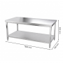 Table inox centrale 1800 x 700 mm