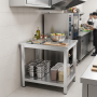 Table inox professionnelle centrale - 600 x 700 mm