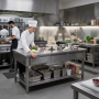 Table inox 1800 x 700 centrale avec 3 tiroirs