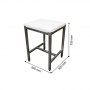 Billot polyéthylène sur châssis inox - 500 x 400 x 750 mm