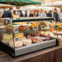 Vitrine de marché à poser, service arrière