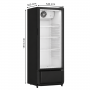 Armoire à boissons réfrigérée 240L noire et blanche 1 porte