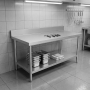 Table inox adossée 2000 x 700 mm