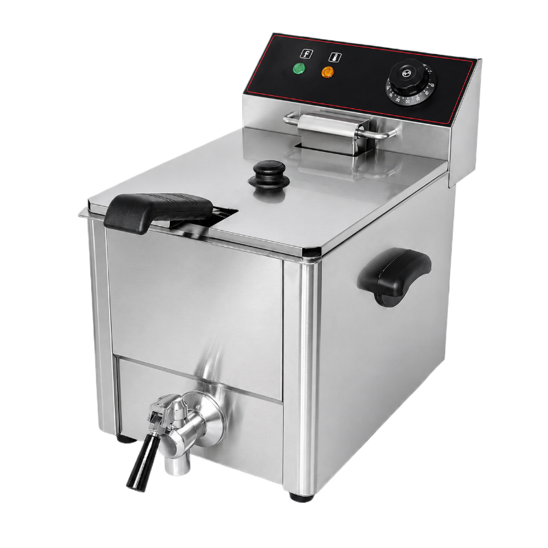 Friteuse électrique avec vanne de vidange - 6 Litres