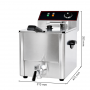 Friteuse électrique avec vanne de vidange - 8 Litres
