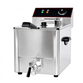 Friteuse électrique avec vanne de vidange - 8 Litres