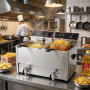 Friteuse électrique avec vanne de vidange - 2 x 6 Litres