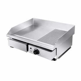 Plancha grill 1/3 rainurée 2/3 lisse