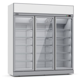 Vitrine réfrigérée négative Combisteel avec canopy - Congélateur - 3 portes - Gris