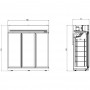 Vitrine réfrigérée négative Combisteel avec canopy - Congélateur