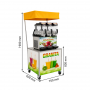 Machine à granita 3 x 15 L sur chariot avec parasol