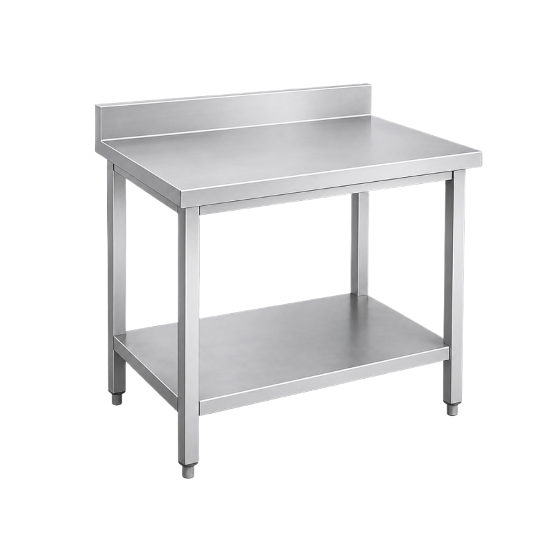 Table inox adossée 800 x 700 mm