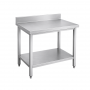 Table inox adossée 800 x 700 mm