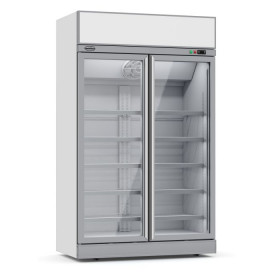 Vitrine réfrigérée négative Combisteel avec canopy - Congélateur - 2 portes - Gris