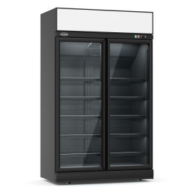 Vitrine réfrigérée négative Combisteel avec canopy - Congélateur - 2 portes - Noir