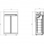 Vitrine réfrigérée négative Combisteel avec canopy - Congélateur