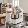 Pétrin à pâte professionnel 2 vitesses avec tête relevable 40 litres Triphasé