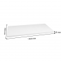 Planche à découper en polypropylène blanche 1400 × 700 × 25 mm