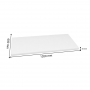 Planche à découper en polypropylène blanche 1200 × 600 × 25 mm