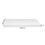Planche à découper en polypropylène blanche 1500 × 600 × 25 mm