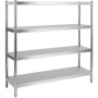 Rayonnage inox plein 1500 x 500 x 1700 mm
