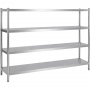 Rayonnage inox plein 1800 x 500 x 1700 mm