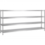 Rayonnage inox plein 2000 x 500 x 1700 mm
