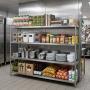 Rayonnage inox plein 2000 x 500 x 1700 mm