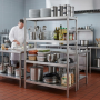 Rayonnage inox plein 1000 x 500 x 1700 mm