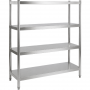 Rayonnage inox plein 1200 x 500 x 1700 mm