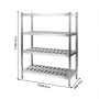 Rayonnage inox ajouré 1000 x 500 x 1700 mm